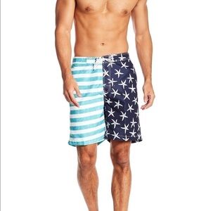 Trunks Swami Swim Shorts Neon Flag Print Medium